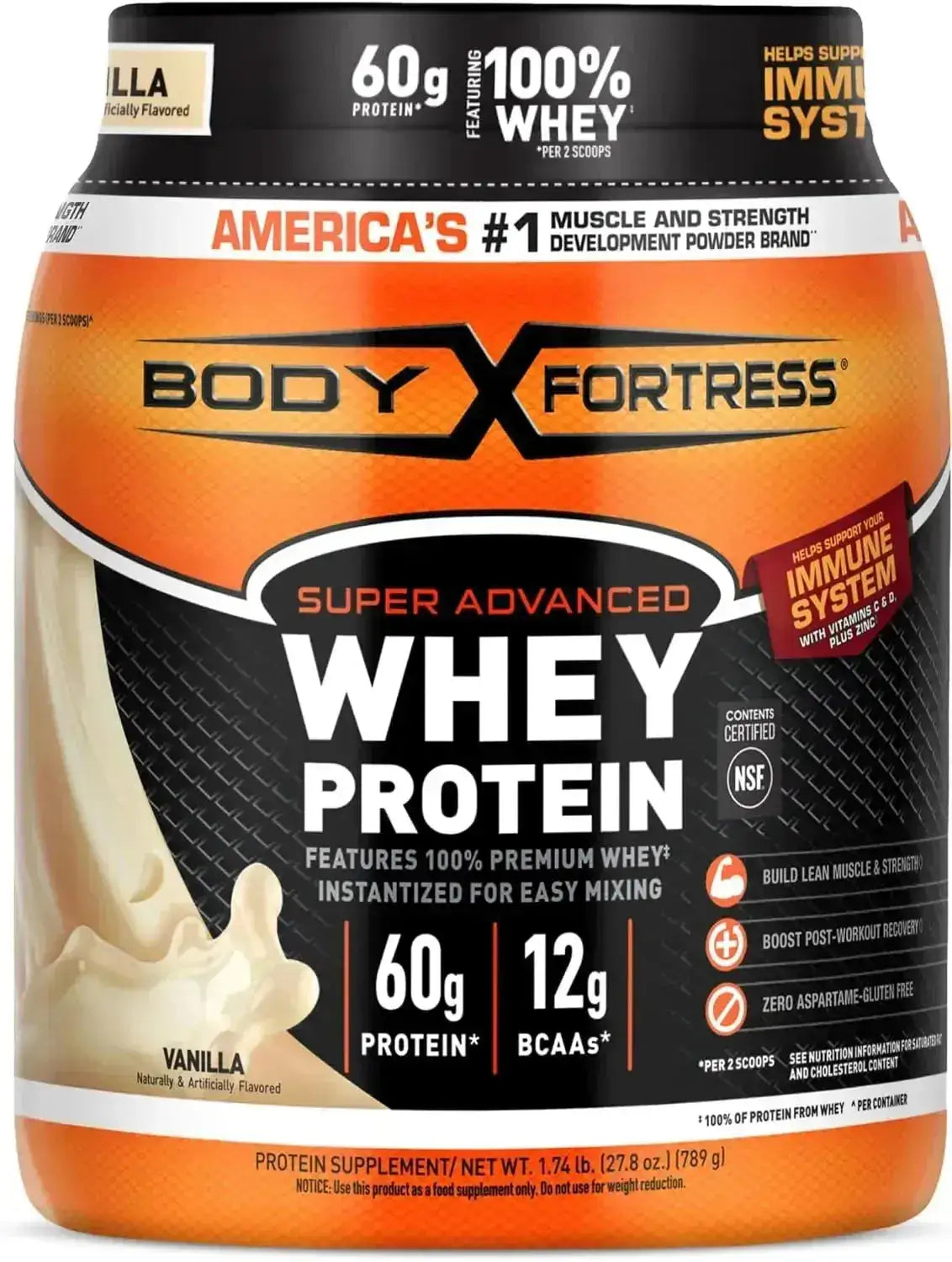 BODY FORTRESS - Body Fortress 100% Whey Premium Protein Powder Vanilla 807Gr. - The Red Vitamin MX - Suplementos Alimenticios - {{ shop.shopifyCountryName }}