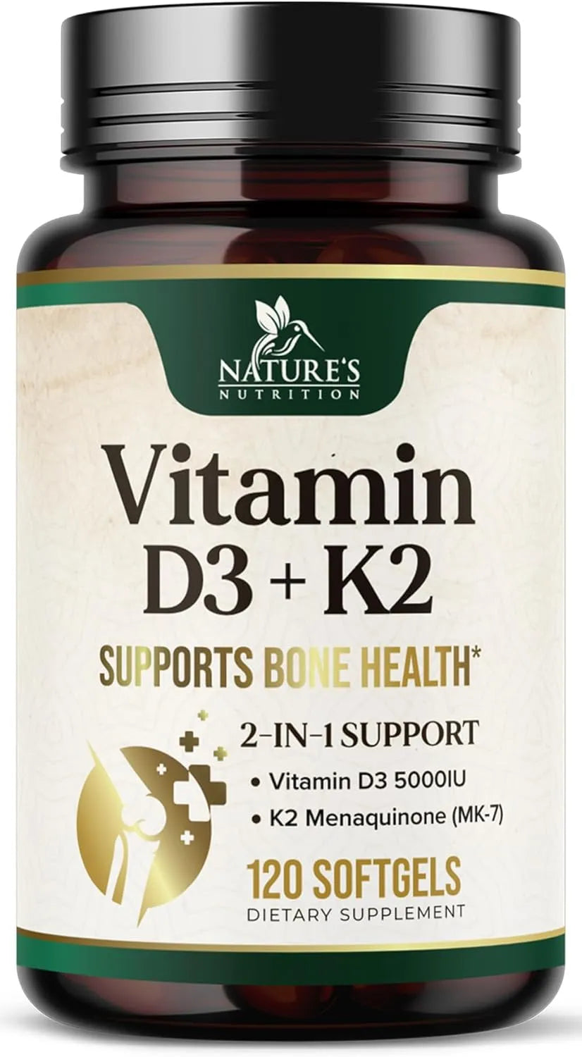 NATURE'S NUTRITION - Nature's Nutrition Vitamin D3 K2 120 Capsulas Blandas - The Red Vitamin MX - Suplementos Alimenticios - {{ shop.shopifyCountryName }}