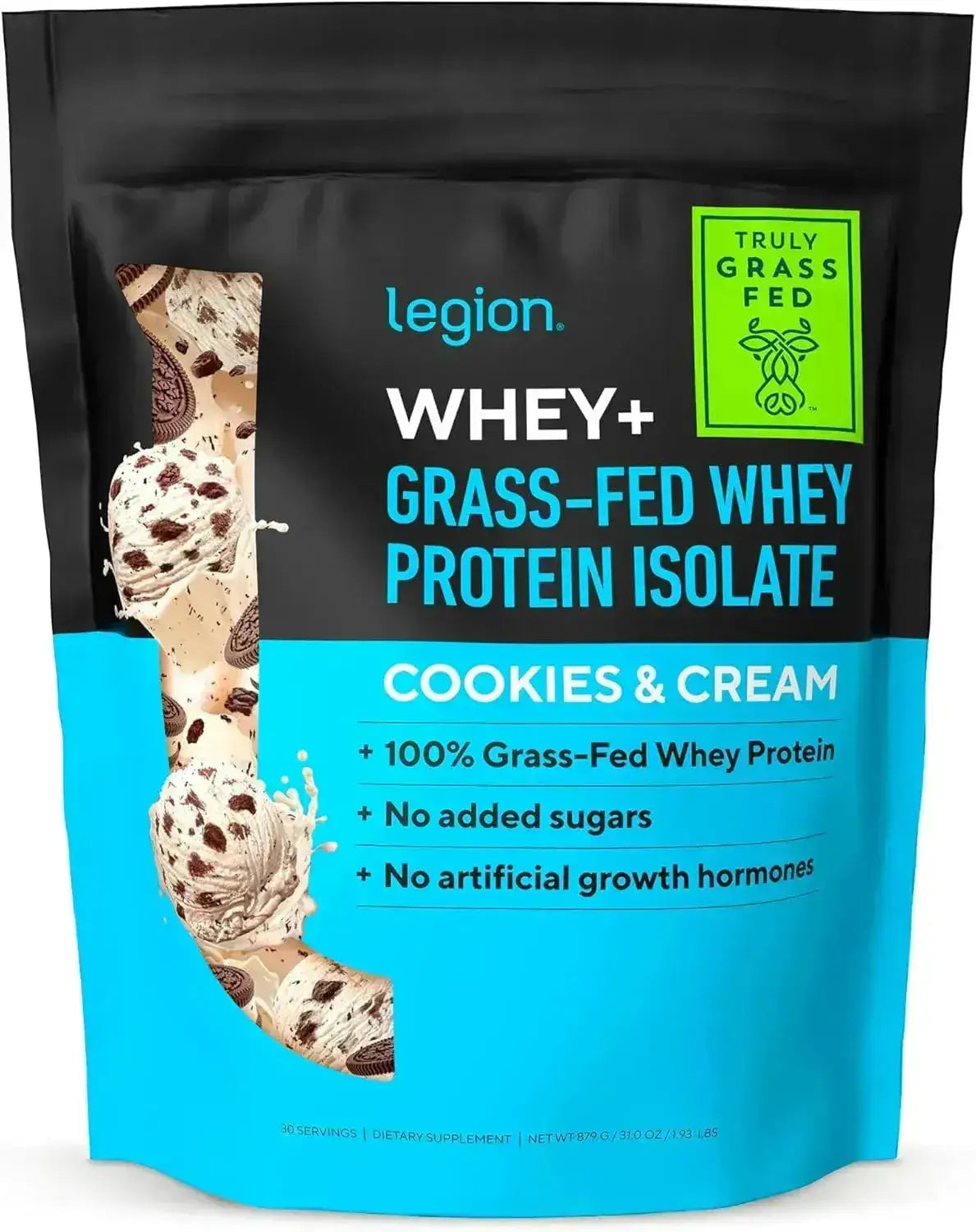 LEGION - LEGION Whey+ Grass Fed Whey Isolate Protein Powder Cookie & Cream 879Gr. - The Red Vitamin MX - Suplementos Alimenticios - {{ shop.shopifyCountryName }}
