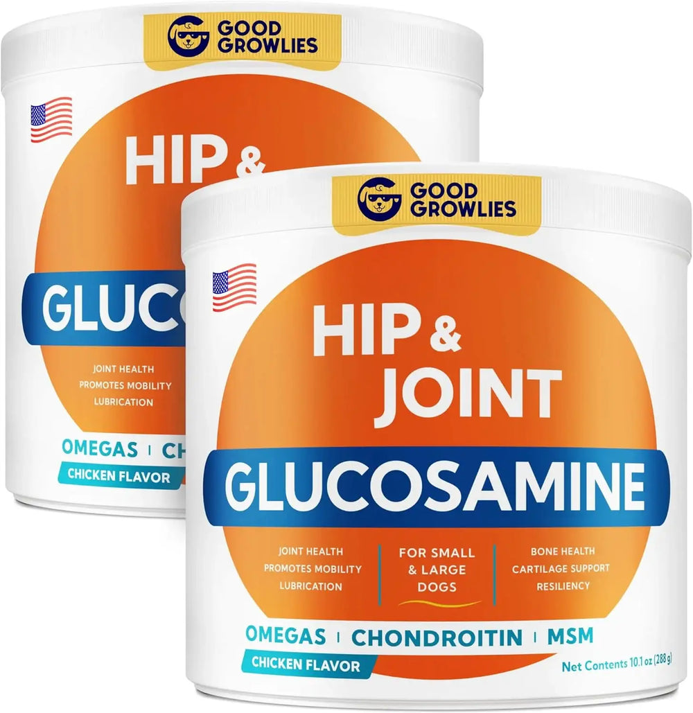 GOODGROWLIES - GOODGROWLIES Glucosamine for Dogs Hip & Joint Supplement 120 Masticables 2 Pack - The Red Vitamin MX - Cuidado De Cadera Y Articulaciones Para Perros - {{ shop.shopifyCountryName }}