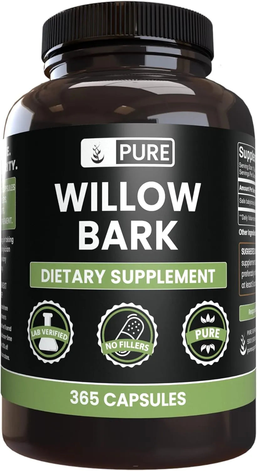 PURE ORIGINAL INGREDIENTS - Pure Original Ingredients Willow Bark Extract 365 Capsulas - The Red Vitamin MX - Suplementos Alimenticios - {{ shop.shopifyCountryName }}