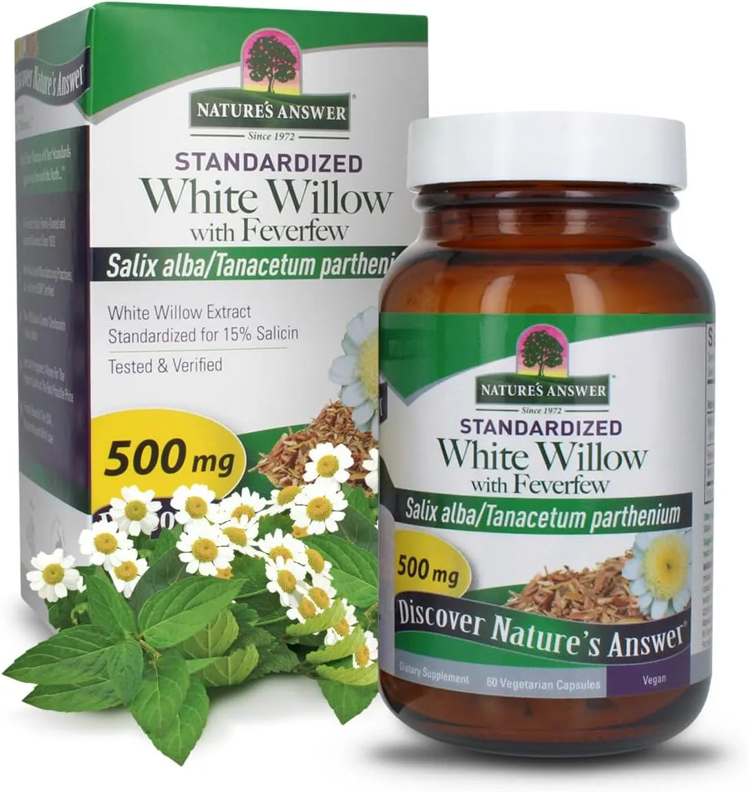 NATURE´S ANSWER - Nature's Answer White Willow with Feverfew 500Mg. 60 Capsulas - The Red Vitamin MX - Suplementos Alimenticios - {{ shop.shopifyCountryName }}