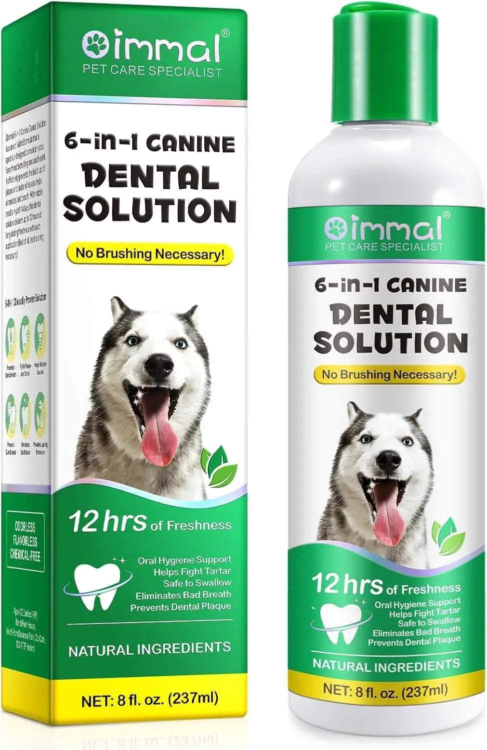 OIMMAL - OIMMAL Fresh Breath Original Dog Oral Care Water Additive 237Ml. - The Red Vitamin MX - Cuidado Dental Para Perros - {{ shop.shopifyCountryName }}
