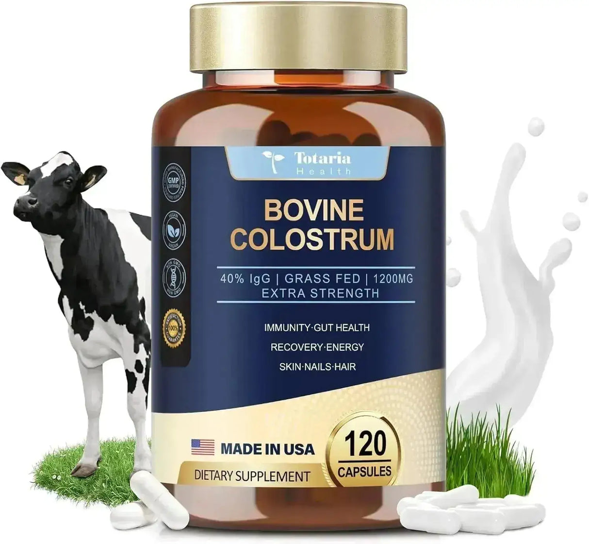 TOTARIA - Totaria Bovine Colostrum 120 Capsulas - The Red Vitamin MX - Suplementos Alimenticios - {{ shop.shopifyCountryName }}