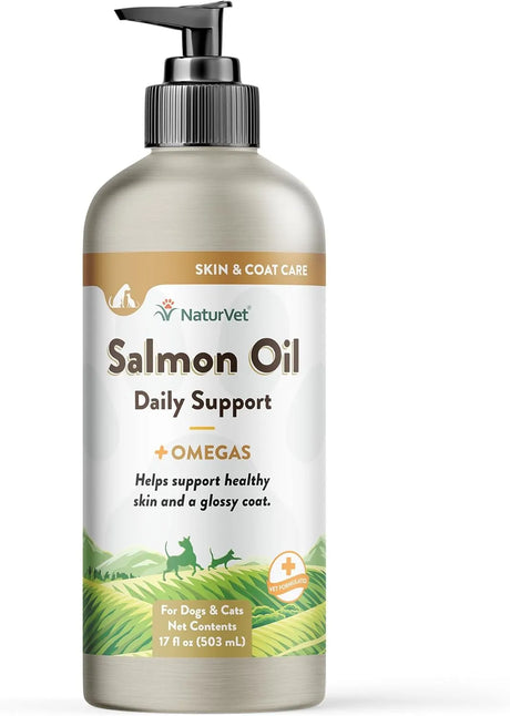 NATURVET - NaturVet Salmon Oil Skin & Coat Plus Omegas 17 Fl.Oz. - The Red Vitamin MX - Aceite De Pescado Para Perros - {{ shop.shopifyCountryName }}