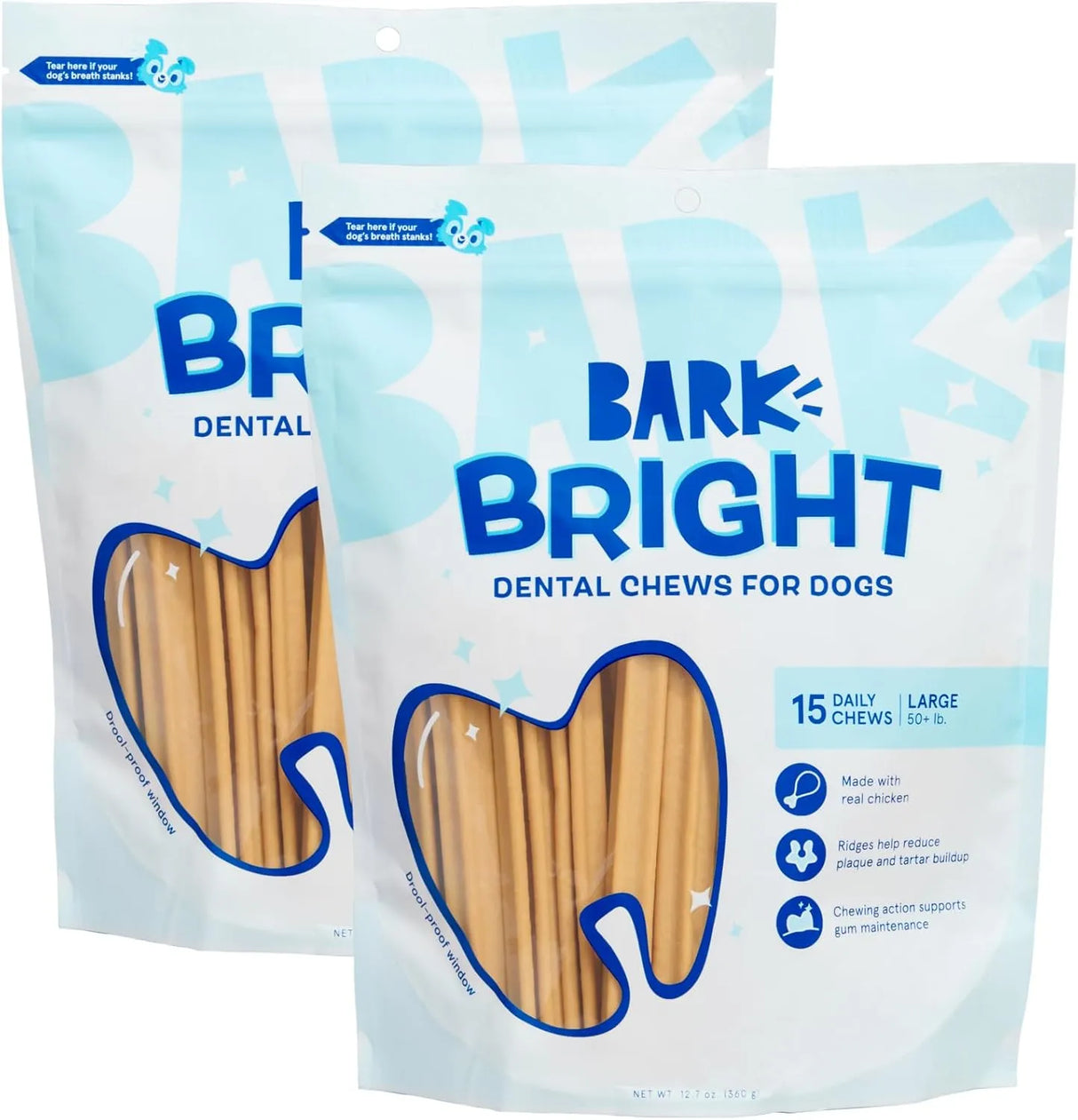 BARKBOX - Barkbox Bright Original Dog Dental Chew Sticks Large Breeds 15 Piezas 2 Pack - The Red Vitamin MX - Cuidado Dental Para Perros - {{ shop.shopifyCountryName }}