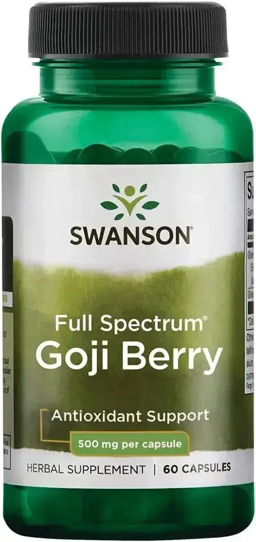 SWANSON - Swanson Goji Berry "Wolfberry" 500Mg. 60 Capsulas - The Red Vitamin MX - Suplementos Alimenticios - {{ shop.shopifyCountryName }}
