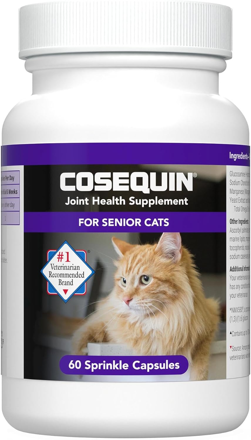 Nutramax Cosequin for Senior Cats Joint Health Supplement 60 Capsulas