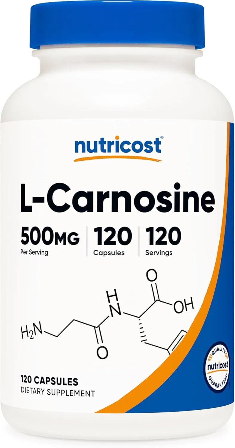 NUTRICOST - Nutricost L-Carnosine 500Mg. 120 Capsulas - The Red Vitamin MX - Suplementos Alimenticios - {{ shop.shopifyCountryName }}