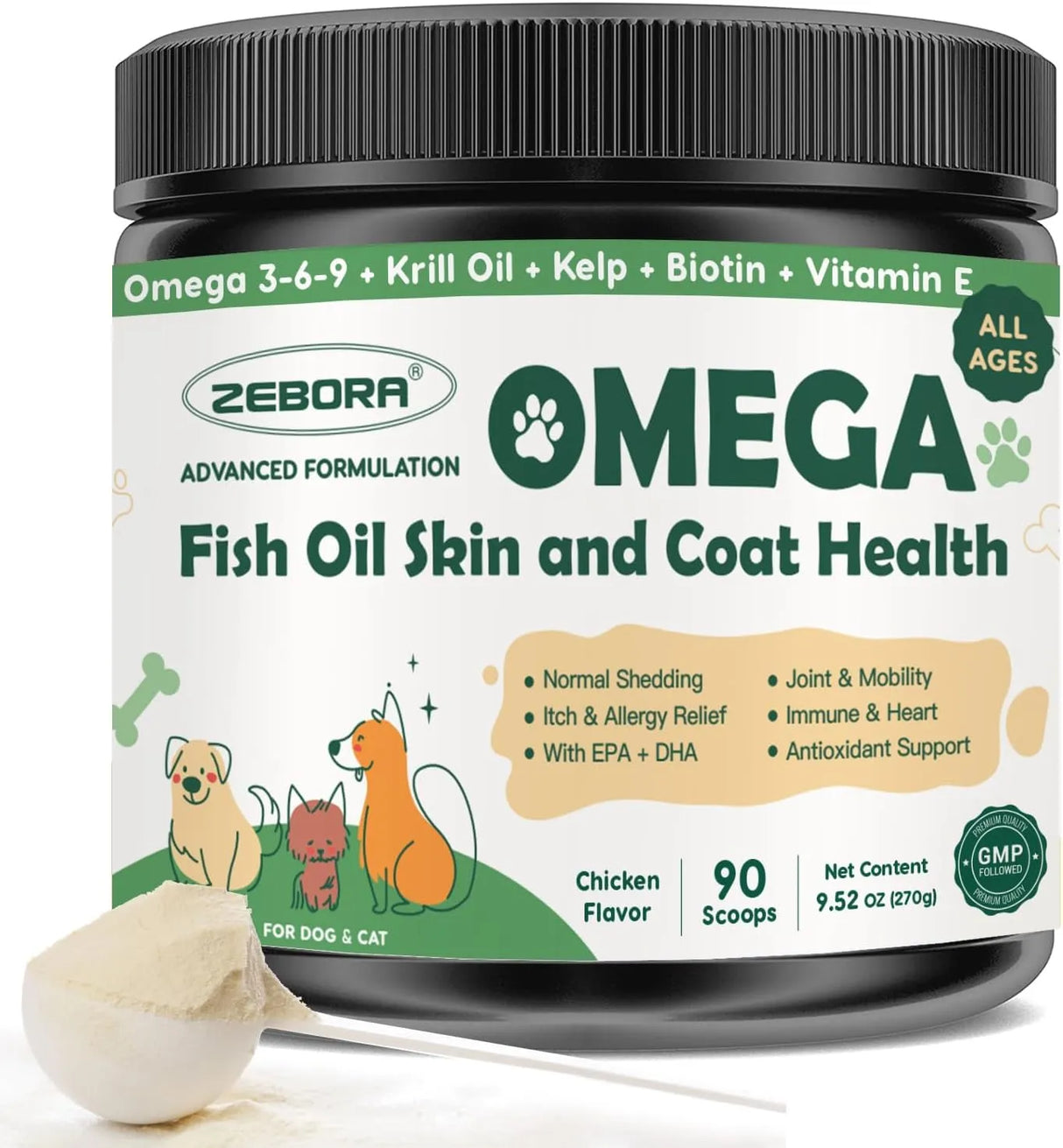 ZEBORA - Zebora Omega 3 Fish Oil for Dogs 90 Servicios 270Gr. - The Red Vitamin MX - Aceite De Pescado Para Perros - {{ shop.shopifyCountryName }}