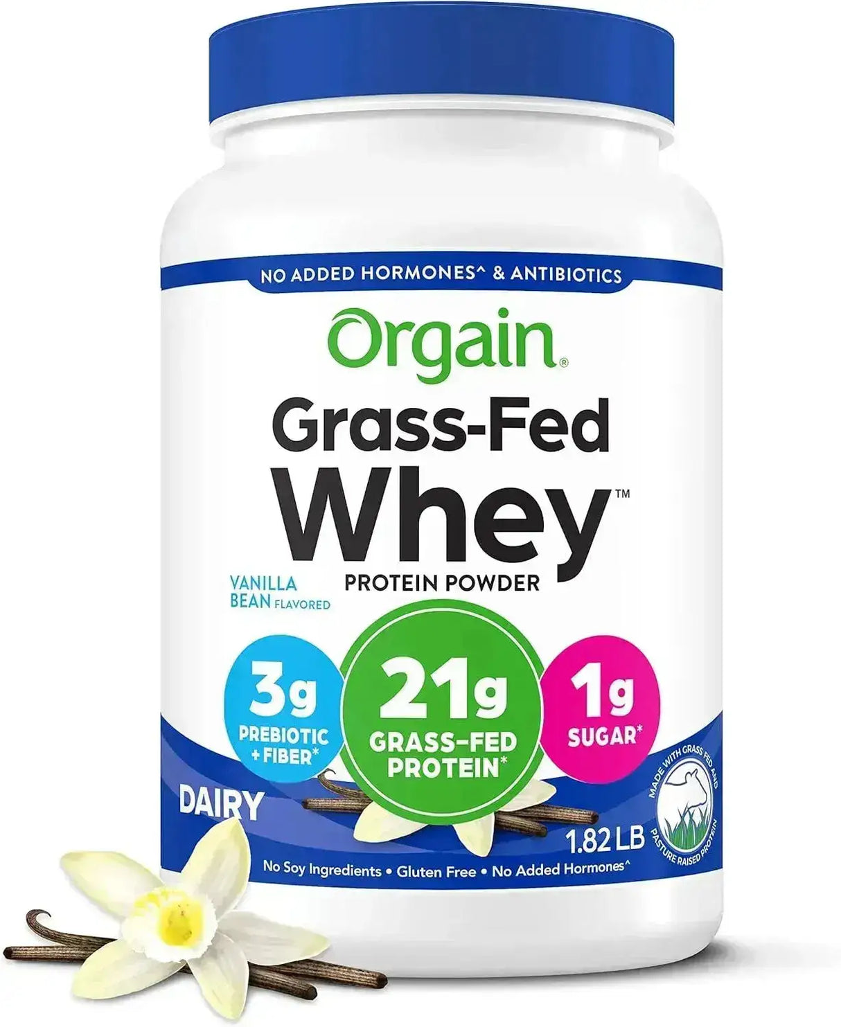 ORGAIN - Orgain Grass Fed Whey Protein Powder Vanilla 1.82 Lb. - The Red Vitamin MX - Suplementos Alimenticios - {{ shop.shopifyCountryName }}