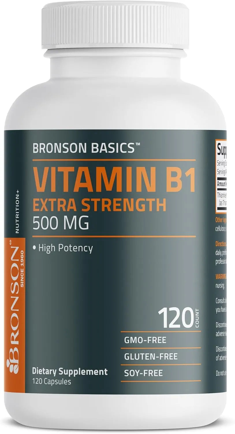 BRONSON - Bronson Vitamin B1 Extra Strength 500Mg. 120 Capsulas - The Red Vitamin MX - Suplementos Alimenticios - {{ shop.shopifyCountryName }}