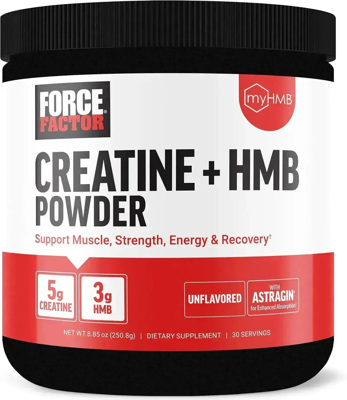 FORCE FACTOR - Force Factor Creatine HMB Powder Unflavored 30 Servicios 250Gr. - The Red Vitamin MX - Suplementos Alimenticios - {{ shop.shopifyCountryName }}