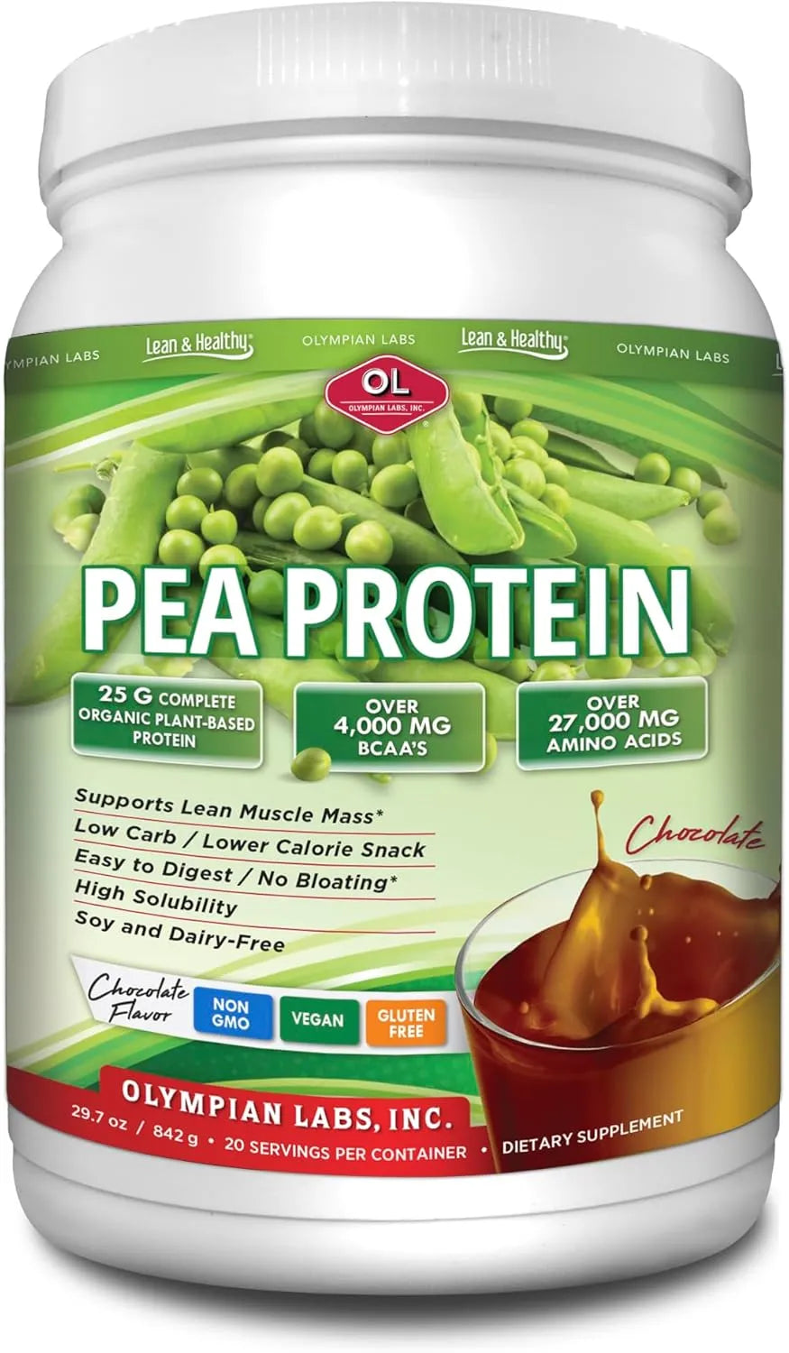 OLYMPIAN LABS - Olympian Labs Plant Based Pea Protein Powder Chocolate 842Gr. - The Red Vitamin MX - Suplementos Alimenticios - {{ shop.shopifyCountryName }}