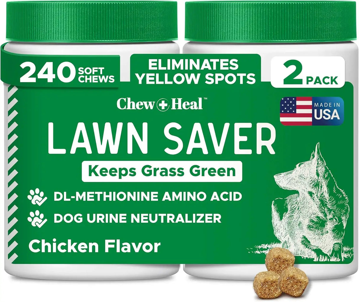 CHEW + HEAL - Chew + Heal Labs Dog Urine Neutralizer for Lawn 120 Masticables 2 Pack - The Red Vitamin MX - Salud De Tracto Urinario Para Perros - {{ shop.shopifyCountryName }}