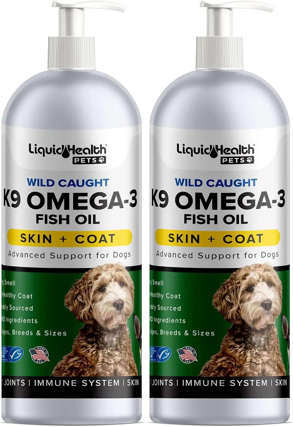 LIQUIDHEALTH - Liquid Health Pets K9 Omega 3 Fish Oil for Dogs 16 Fl.Oz. 2 Pack - The Red Vitamin MX - Aceite De Pescado Para Perros - {{ shop.shopifyCountryName }}