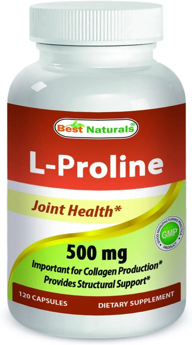 BEST NATURALS - Best Naturals L-Proline 500Mg. 120 Capsulas - The Red Vitamin MX - Suplementos Alimenticios - {{ shop.shopifyCountryName }}