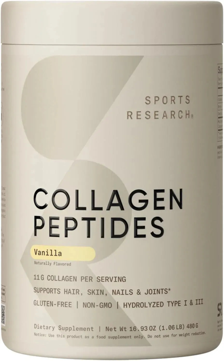 SPORTS RESEARCH - Sports Research Collagen Peptides Vanilla 40 Servicios 480Gr. - The Red Vitamin MX - Suplementos Alimenticios - {{ shop.shopifyCountryName }}