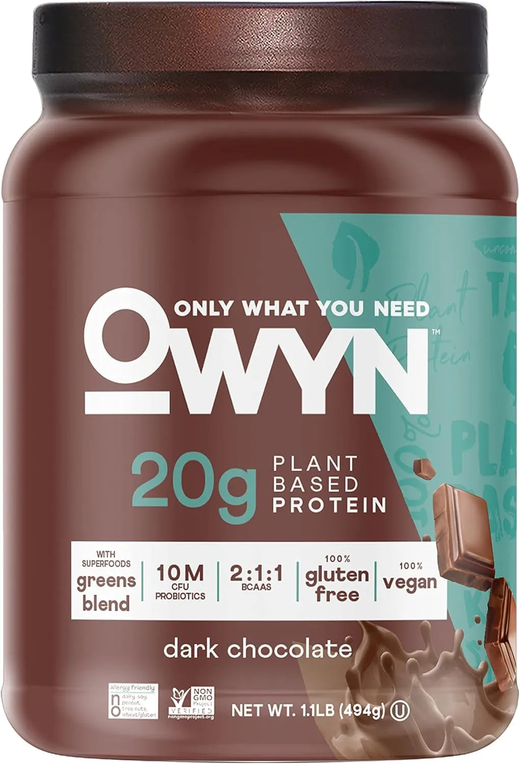 OWYN - OWYN Only What You Need Plant-Based Protein Powder 20g Dark Chocolate 494Gr. - The Red Vitamin MX - Suplementos Alimenticios - {{ shop.shopifyCountryName }}
