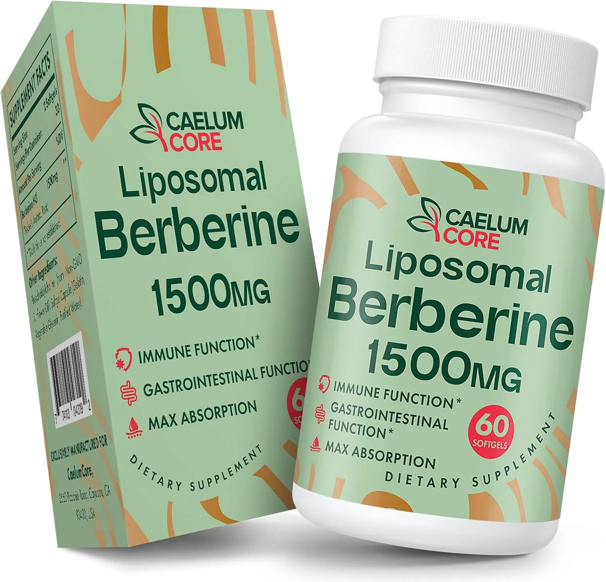 CAELUMCORE - CaelumCore Liposomal Berberine HCL 1500Mg. 60 Capsulas Blandas - The Red Vitamin MX - Suplementos Alimenticios - {{ shop.shopifyCountryName }}