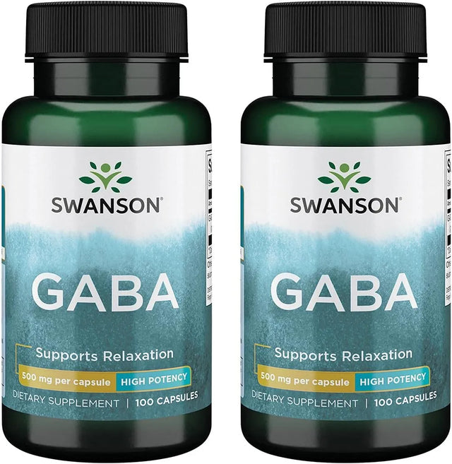 SWANSON - Swanson GABA 500Mg. 100 Capsulas 2 Pack - The Red Vitamin MX - Suplementos Alimenticios - {{ shop.shopifyCountryName }}
