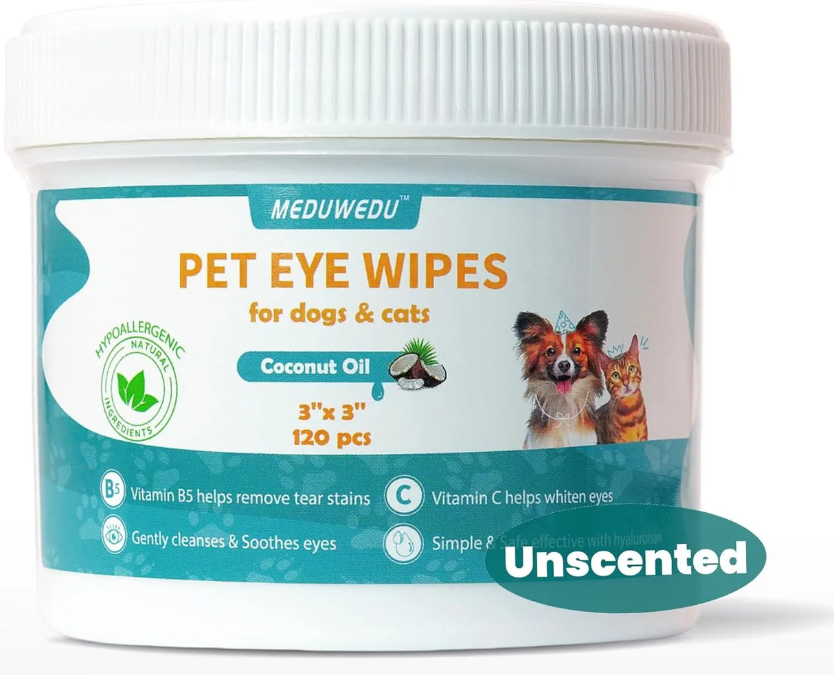 MEDUWEDU - MEDUWEDU Eyes Wipes for Dogs & Cats Unscented 120 Toallitas - The Red Vitamin MX - Cuidado De Los Ojos De Los Perros - {{ shop.shopifyCountryName }}