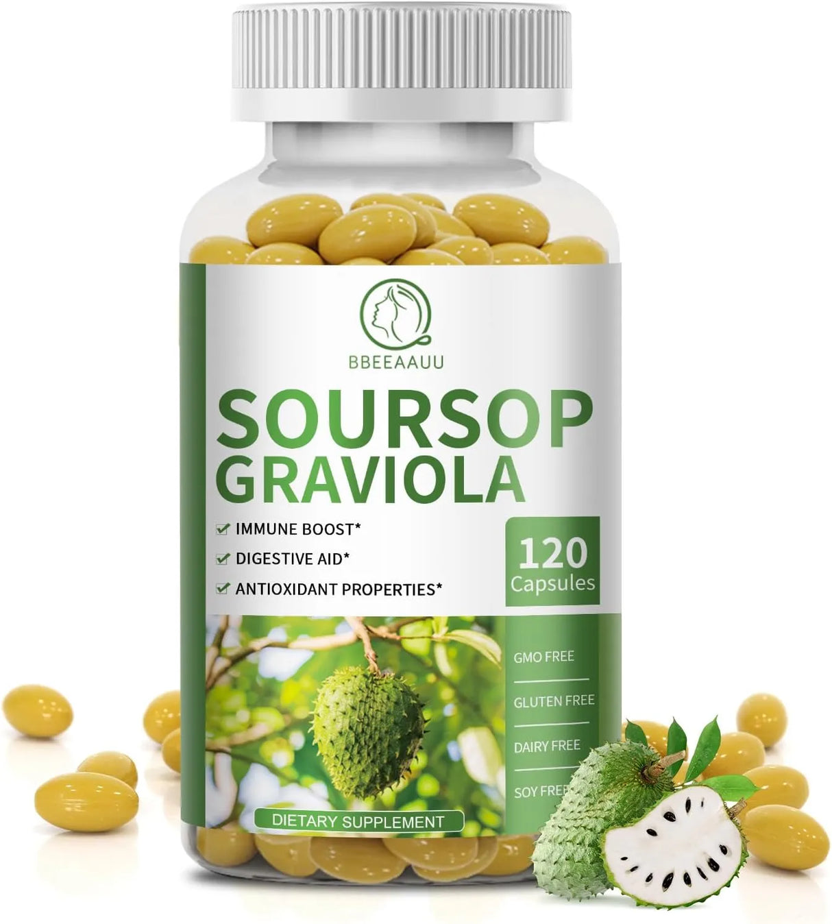 BBEEAAUU - BBEEAAUU Soursop Graviola 120 Capsulas - The Red Vitamin MX - Suplementos Alimenticios - {{ shop.shopifyCountryName }}