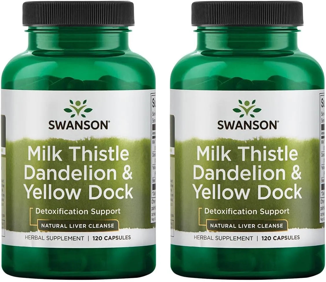 SWANSON - Swanson Milk Thistle Dandelion & Yellow Dock 120 Capsulas 2 Pack - The Red Vitamin MX - Suplementos Alimenticios - {{ shop.shopifyCountryName }}