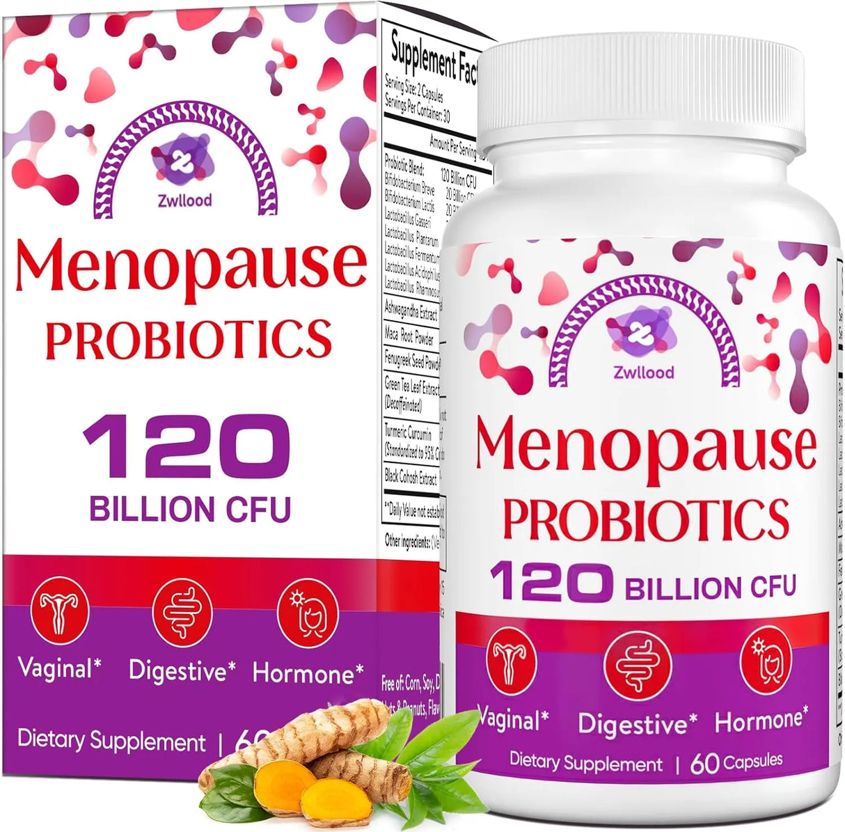 ZWLLOOD - Zwllood Menopause Probiotics 60 Capsulas - The Red Vitamin MX - Suplementos Alimenticios - {{ shop.shopifyCountryName }}