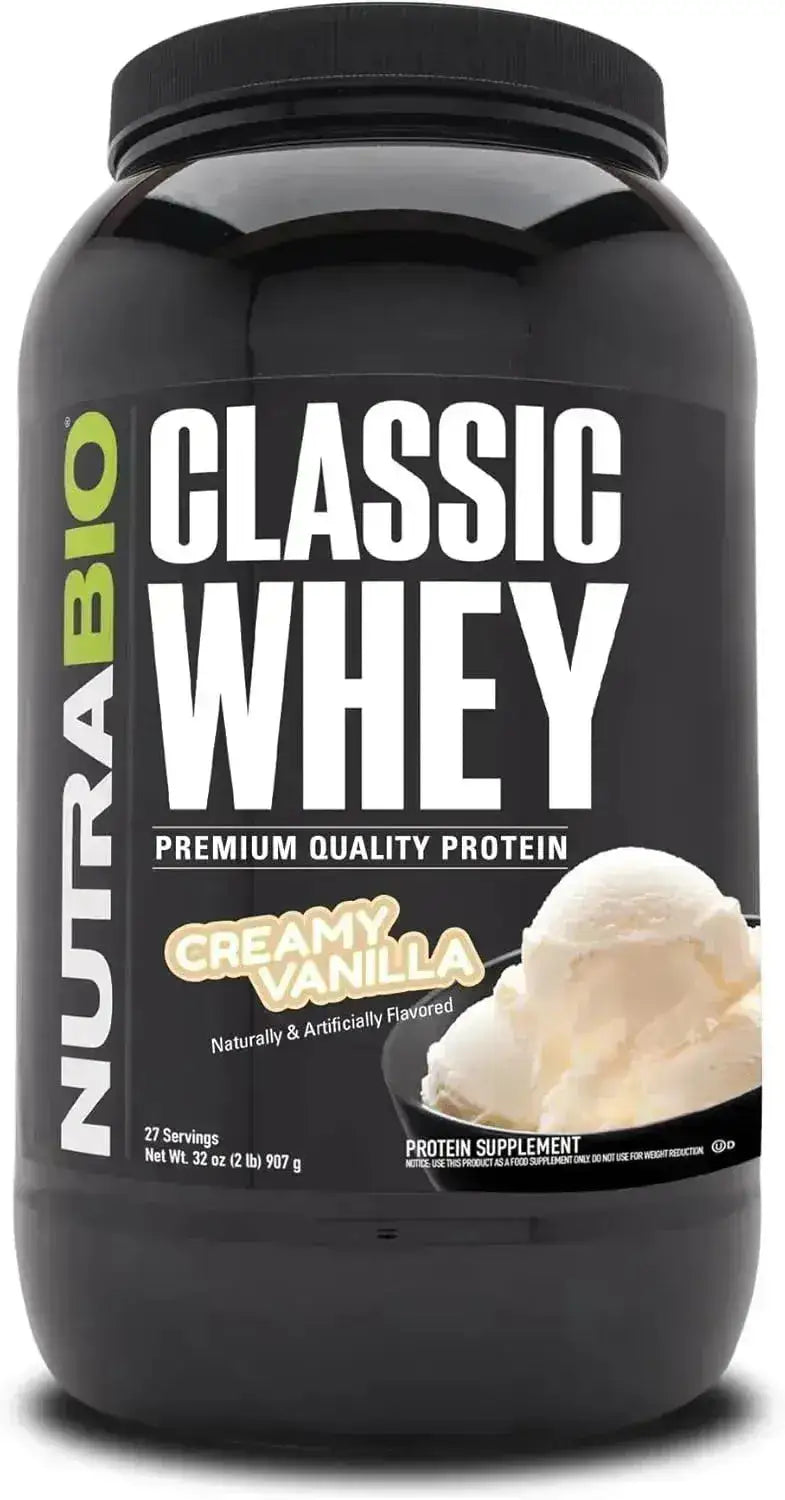 NUTRABIO - NutraBio Classic Whey Protein Powder Creamy Vanilla 27 Servicios 907Gr. - The Red Vitamin MX - Suplementos Alimenticios - {{ shop.shopifyCountryName }}
