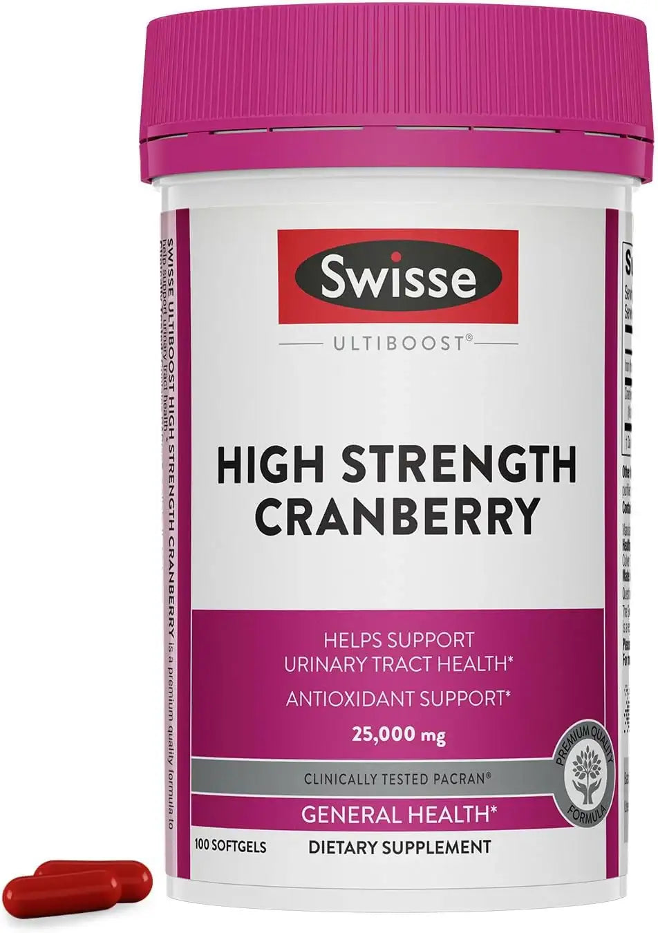 SWISSE - Swisse Cranberry Pills 100 Capsulas Blandas - The Red Vitamin MX - Suplementos Alimenticios - {{ shop.shopifyCountryName }}