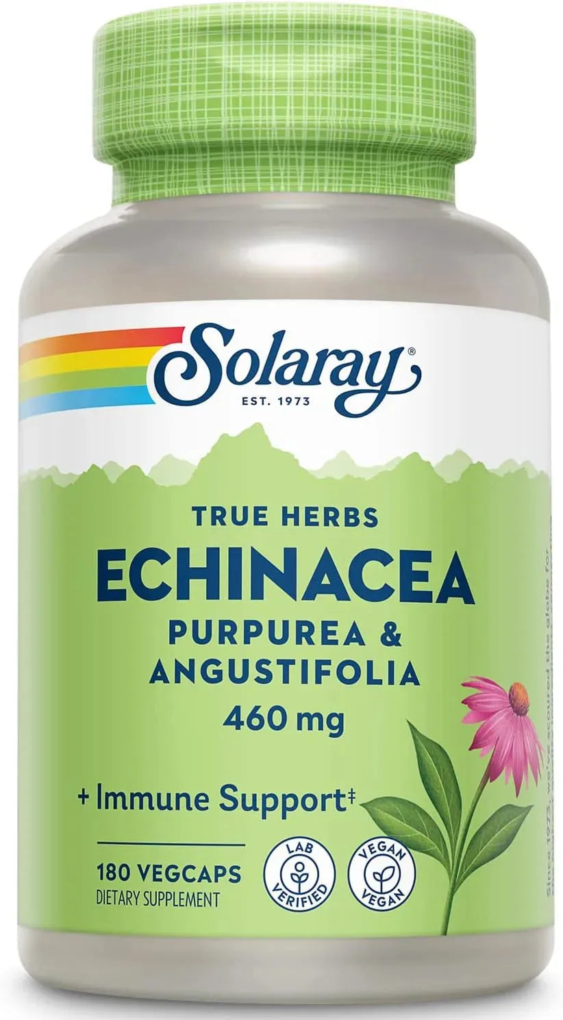 SOLARAY - Solaray Echinacea Purpurea & Angustifolia Root 460Mg. 180 Capsulas - The Red Vitamin MX - Suplementos Alimenticios - {{ shop.shopifyCountryName }}