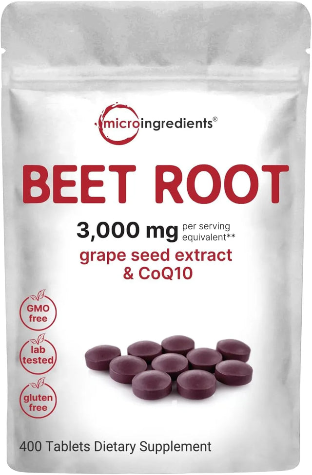 MICRO INGREDIENTS - Micro Ingredients Beet Root 3000Mg. with Grape Seed Extract & CoQ10 400 Tabletas - The Red Vitamin MX - Suplementos Alimenticios - {{ shop.shopifyCountryName }}