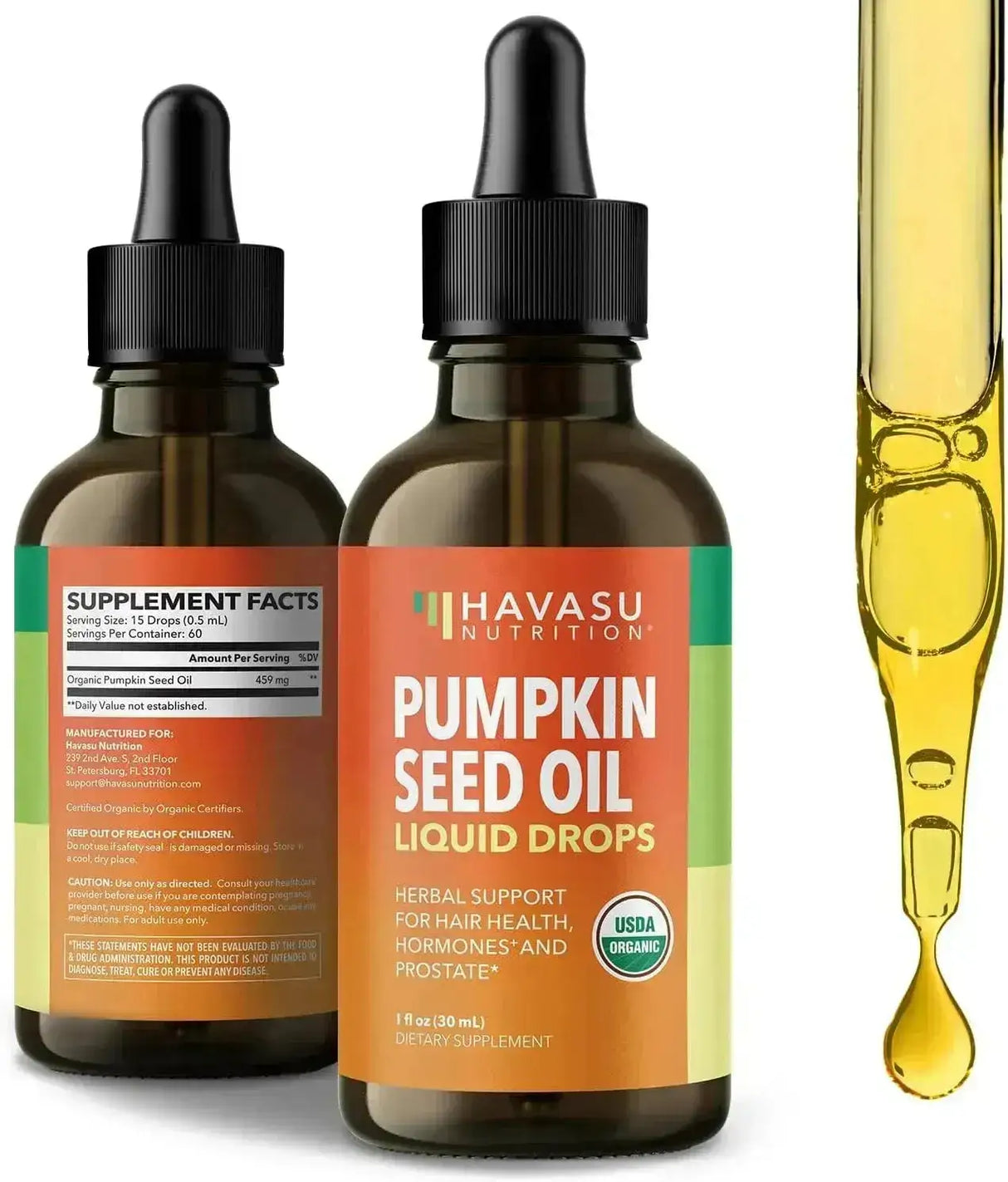 HAVASU NUTRITION - HAVASU NUTRITION Organic Pumpkin Seed Oil 30Ml. - The Red Vitamin MX - Suplementos Alimenticios - {{ shop.shopifyCountryName }}
