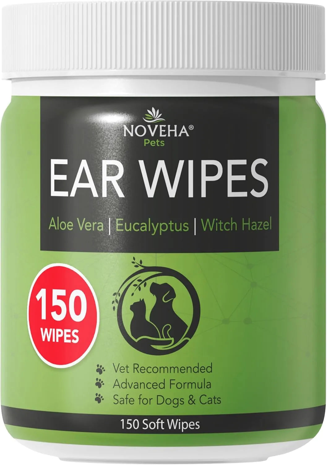 NOVEHA - NOVEHA Pet Ear Wipes 150 Toallitas - The Red Vitamin MX - Cuidado Del Oído De Perros - {{ shop.shopifyCountryName }}