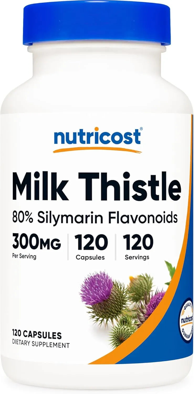 NUTRICOST - Nutricost Milk Thistle 300Mg. 120 Capsulas - The Red Vitamin MX - Suplementos Alimenticios - {{ shop.shopifyCountryName }}