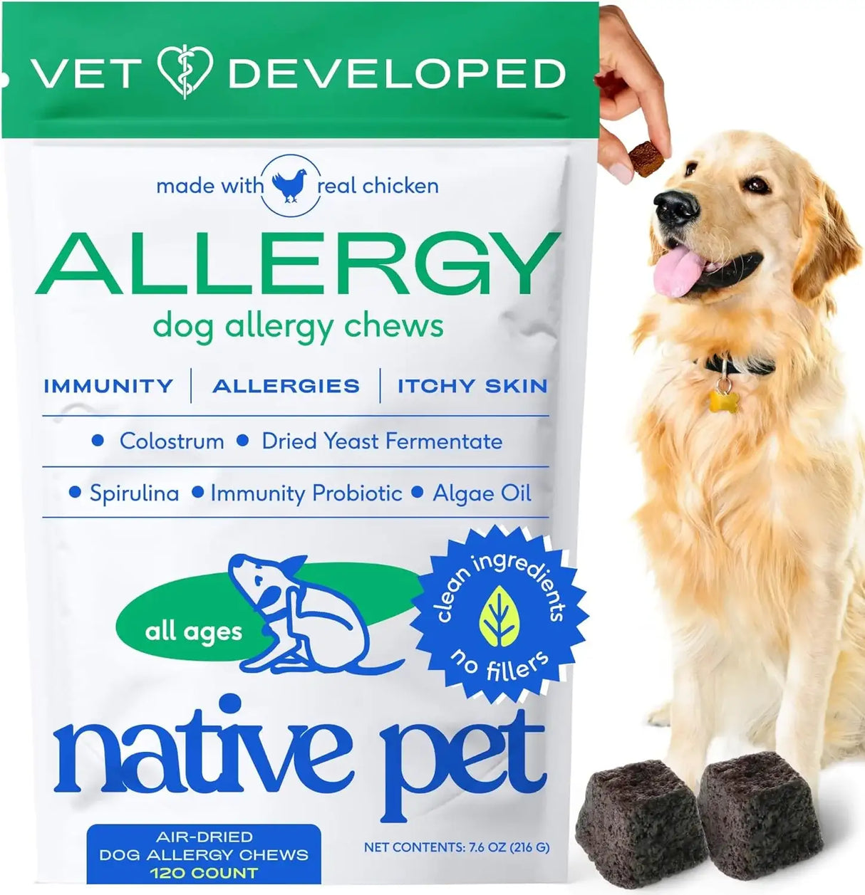 NATIVE PET - Native Pet Dog Allergy Chews 120 Masticables - The Red Vitamin MX - Remedios Para La Picazón De Perros - {{ shop.shopifyCountryName }}