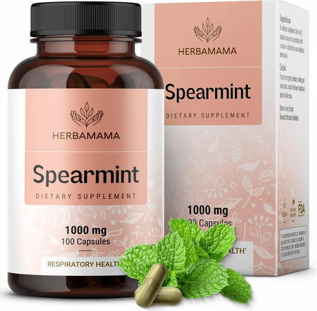 HERBAMAMA - HERBAMAMA Spearmint Leaf 1000Mg. 100 Capsulas - The Red Vitamin MX - Suplementos Alimenticios - {{ shop.shopifyCountryName }}