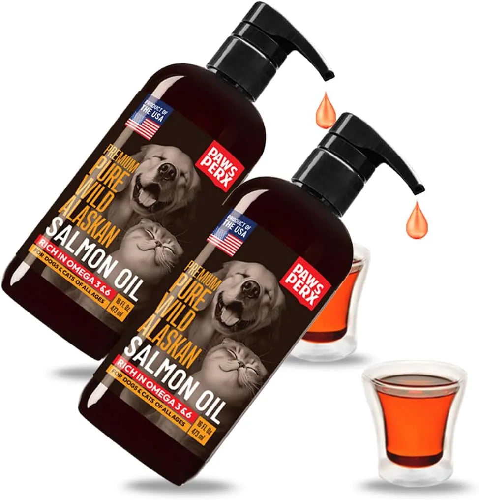 PAWS PERX - Paws PerX Premium-Pure Alaskan Salmon Oil 16 Fl.Oz. 2 Pack - The Red Vitamin MX - Aceite De Pescado Para Perros - {{ shop.shopifyCountryName }}