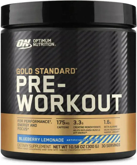OPTIMUM NUTRITION - Optimum Nutrition Gold Standard Pre-Workout Blueberry Lemonade 30 Servicios 300Gr. - The Red Vitamin MX - Suplementos Alimenticios - {{ shop.shopifyCountryName }}