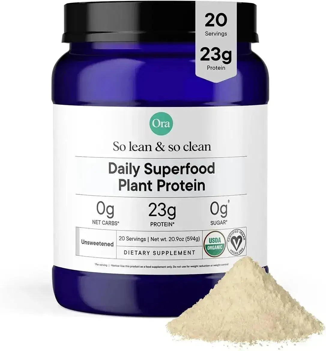 ORA ORGANIC - Ora Organic Vegan Protein Powder Unflavored 20 Servicios 594Gr. - The Red Vitamin MX - Suplementos Alimenticios - {{ shop.shopifyCountryName }}