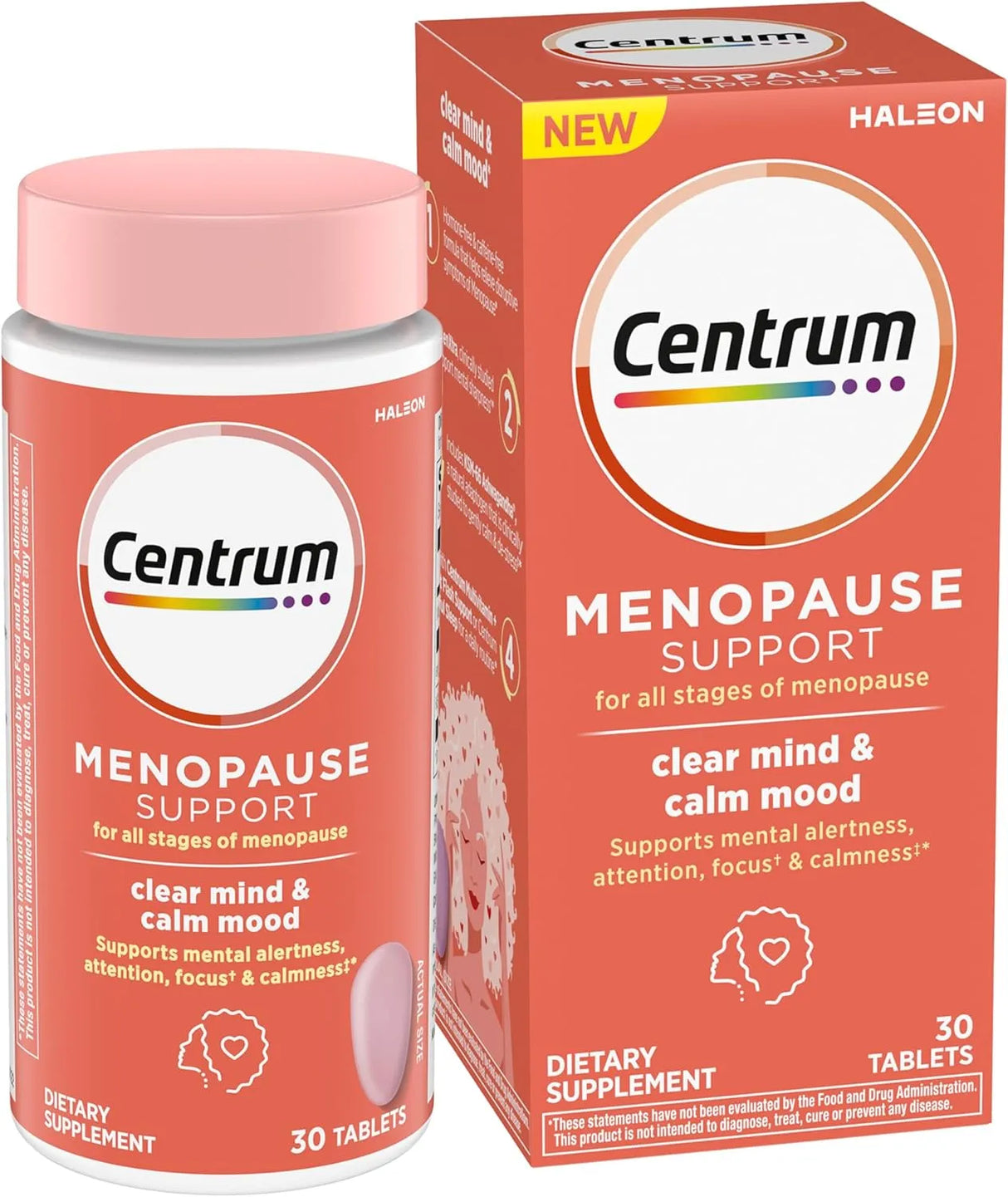 CENTRUM - Centrum Clear Mind and Calm Mood Menopause Support 30 Tabletas - The Red Vitamin MX - Suplementos Alimenticios - {{ shop.shopifyCountryName }}