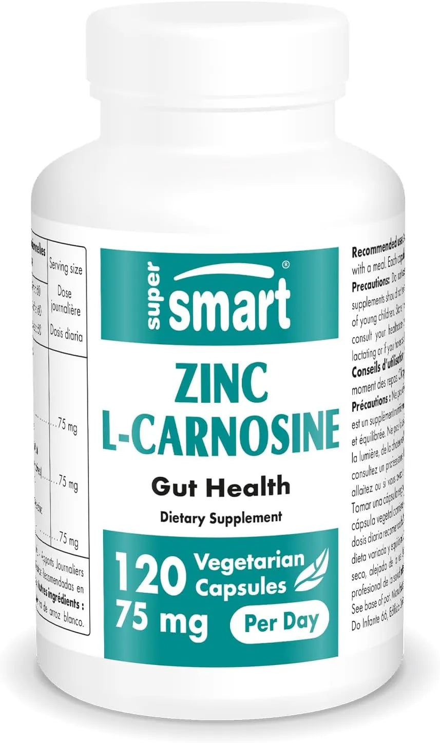 SUPERSMART - SuperSmart Zinc L-Carnosine 75Mg. 120 Capsulas - The Red Vitamin MX - Suplementos Alimenticios - {{ shop.shopifyCountryName }}
