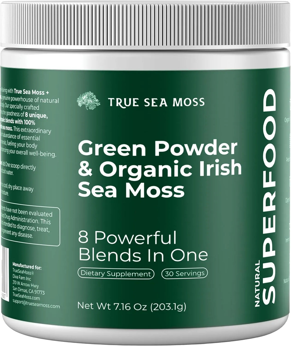 TRUESEAMOSS - TrueSeaMoss Greens Powder 30 Servicios 203Gr. - The Red Vitamin MX - Suplementos Alimenticios - {{ shop.shopifyCountryName }}