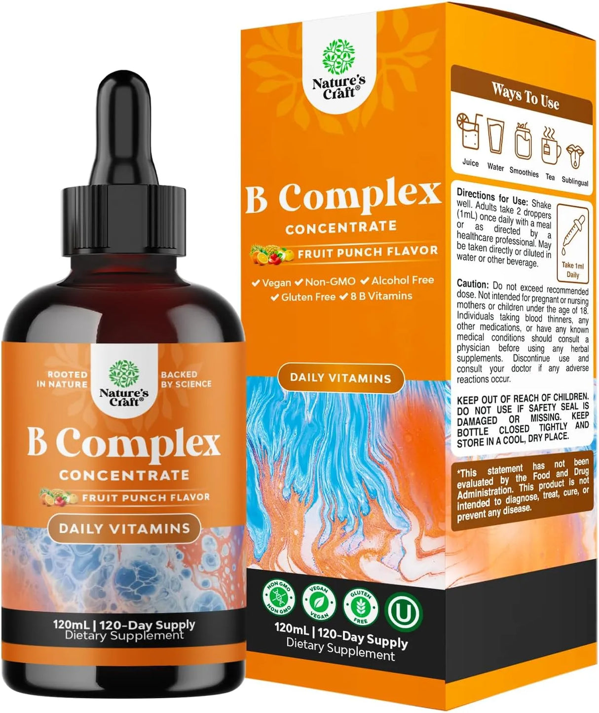 NATURES CRAFT - Natures Craft Vegan Vitamin B Complex Liquid 120Ml. - The Red Vitamin MX - Suplementos Alimenticios - {{ shop.shopifyCountryName }}