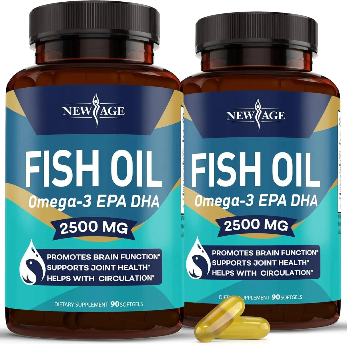 NEW AGE - NEW AGE Omega 3 Fish Oil 2500Mg. 90 Capsulas Blandas 2 Pack - The Red Vitamin MX - Suplementos Alimenticios - {{ shop.shopifyCountryName }}