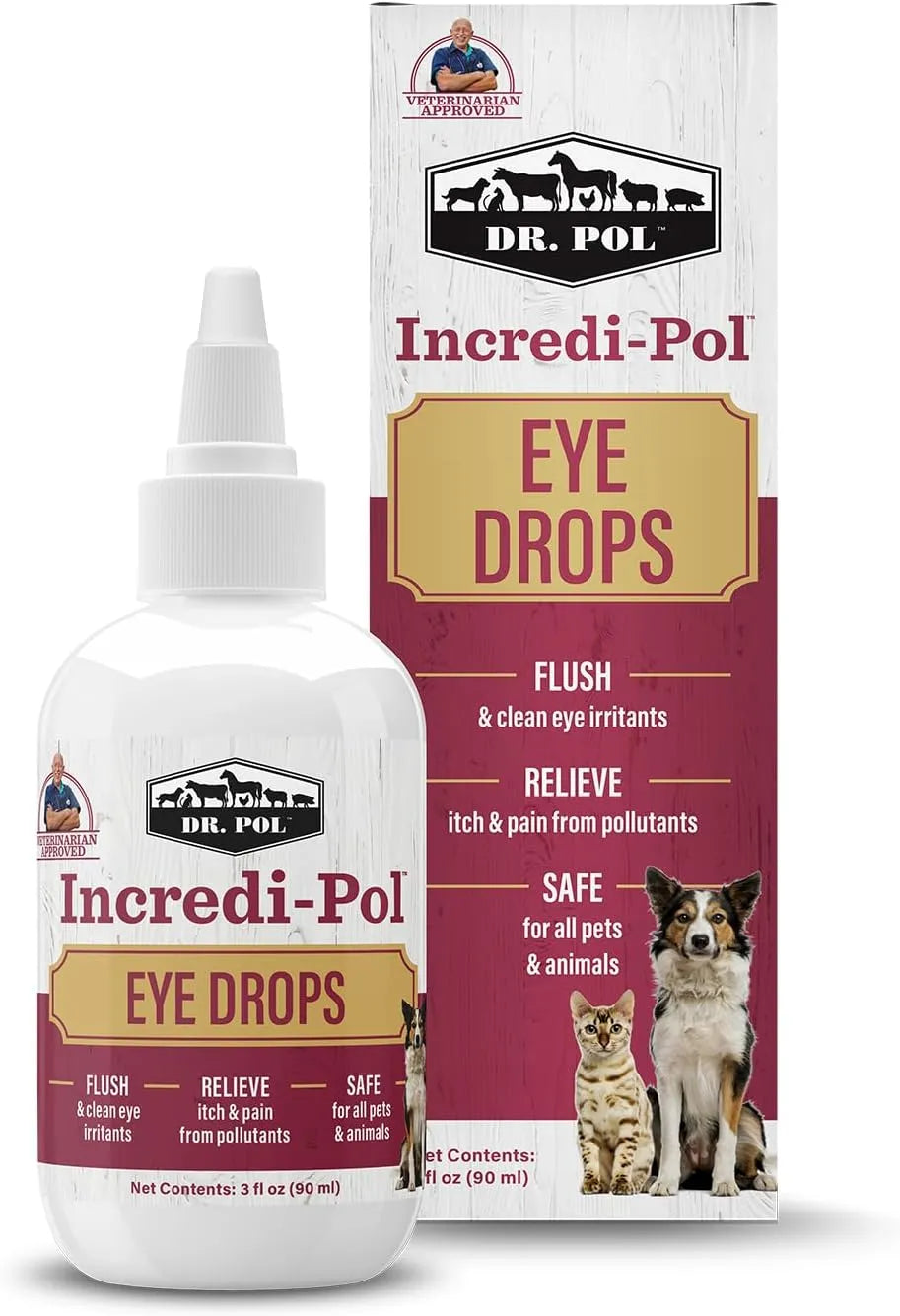 DR. POL - Dr. Pol Incredi-Pol Eye Drops for Dogs 3 Fl.Oz. - The Red Vitamin MX - Cuidado De Los Ojos De Los Perros - {{ shop.shopifyCountryName }}