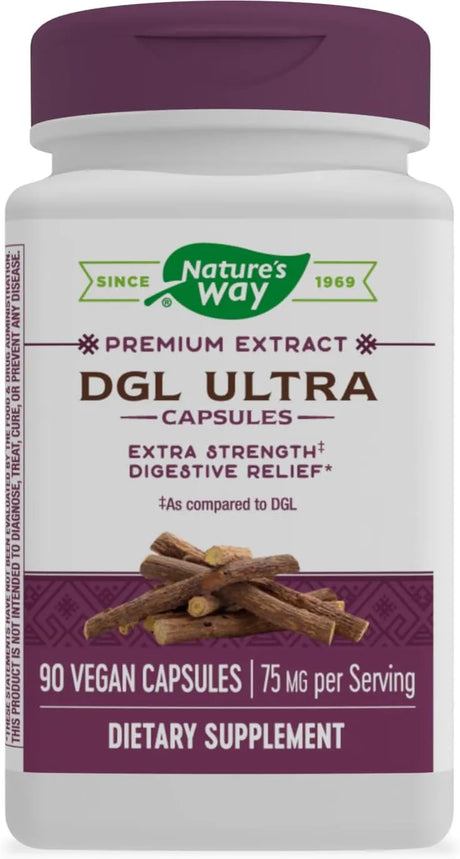 NATURE'S WAY - Nature's Way DGL Ultra Premium Licorice Root Extract 75Mg. 90 Capsulas - The Red Vitamin MX - Suplementos Alimenticios - {{ shop.shopifyCountryName }}