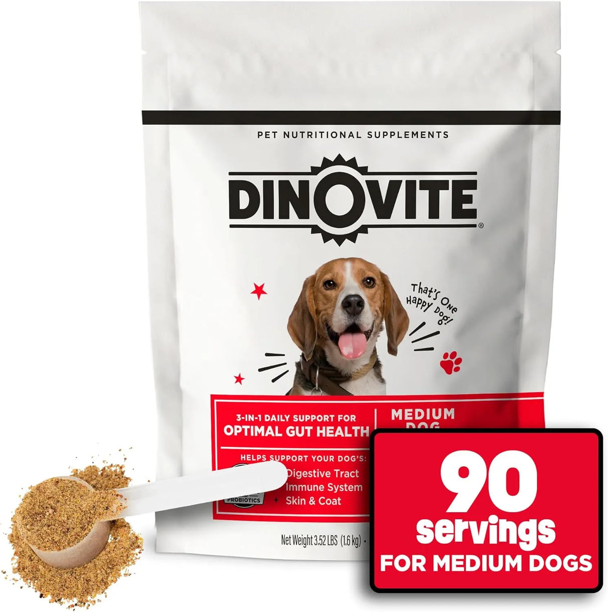 DINOVITE - Dinovite Dog Probiotics Medium Dogs 18-45 lbs 90 Servicios 1.6Kg. - The Red Vitamin MX - Probióticos Para Perros - {{ shop.shopifyCountryName }}