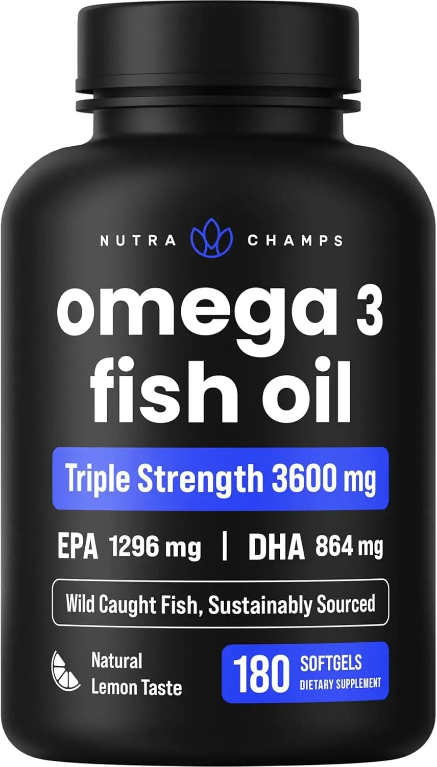 NUTRACHAMPS - NutraChamps Omega 3 Fish Oil 3600Mg. with EPA & DHA 180 Capsulas Blandas - The Red Vitamin MX - Suplementos Alimenticios - {{ shop.shopifyCountryName }}